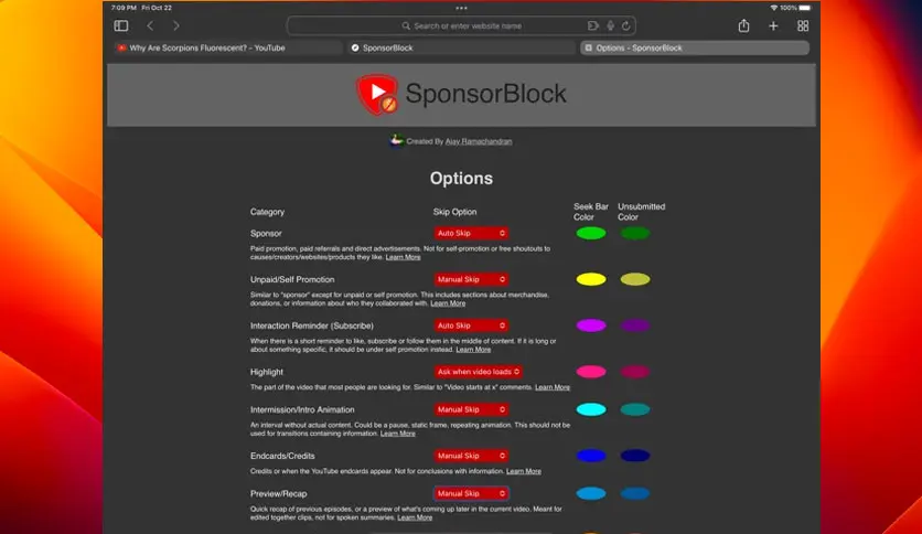 SponsorBlock for YouTube 6.0.3 for Mac
