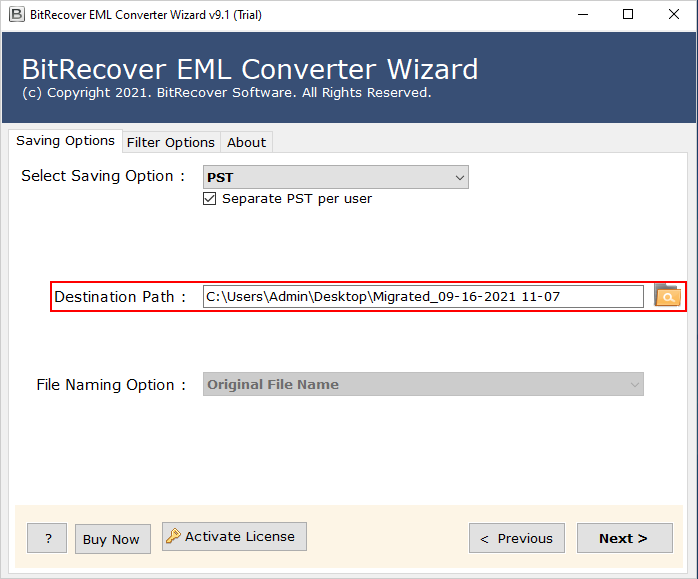 BitRecover EML Converter Wizard 2025