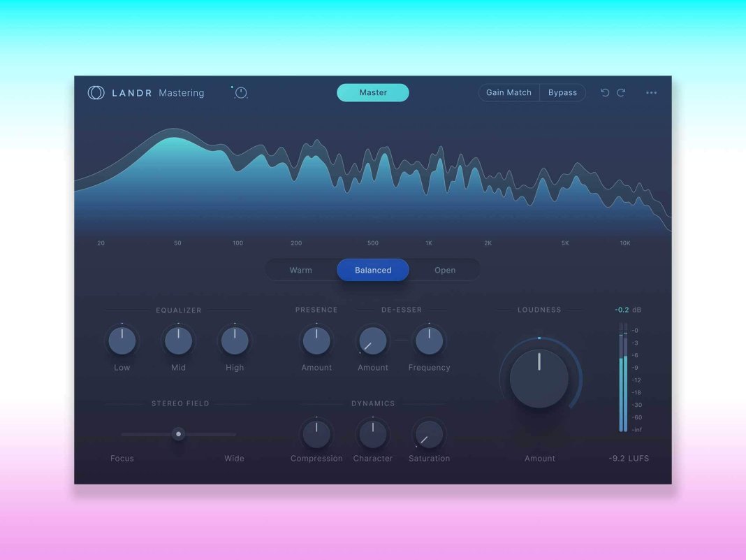 LANDR Mastering Plugin PRO
