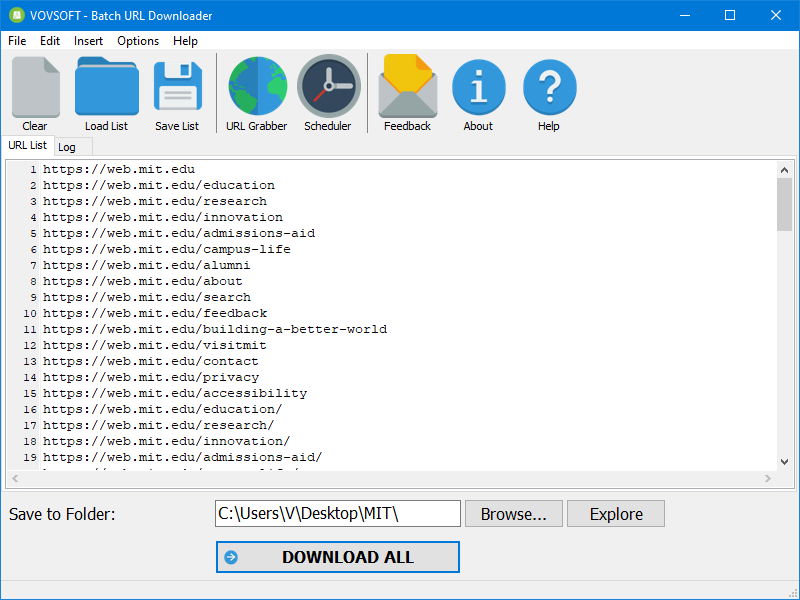 VovSoft Batch URL Downloader 2025