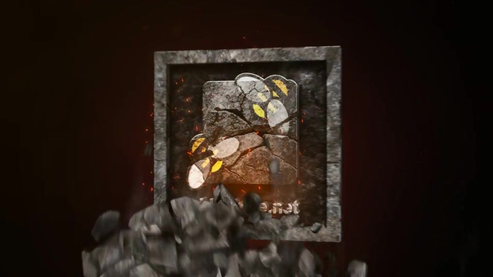 VideoHive – Breaking a Stone Wall | Rock Logo