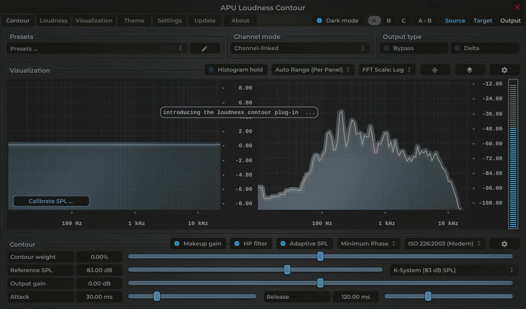 APU Software Loudness Contour