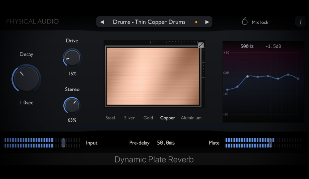 Physical Audio Dynamic Plate Reverb