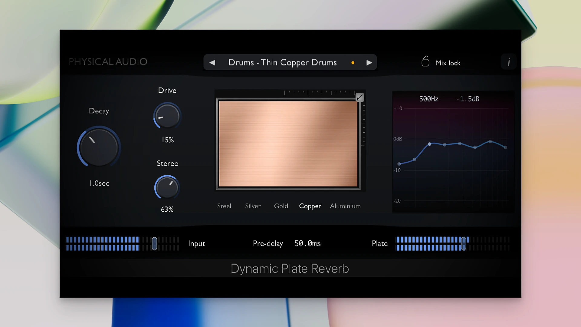 Physical Audio Dynamic Plate Reverb