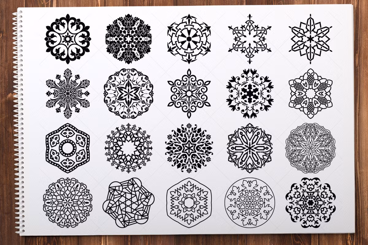 CreativeMarket – Mandala Vector Ornaments Bundle [AI, EPS, PDF, PNG]