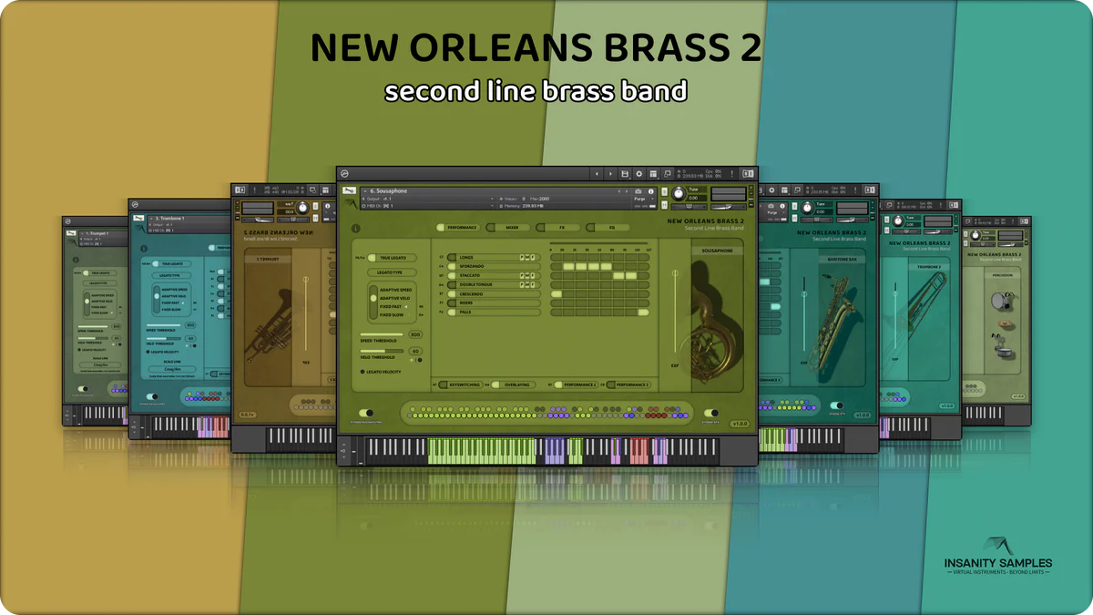 Insanity Samples – New Orleans Brass 2 v1. 0.2 ( Kontakt) 