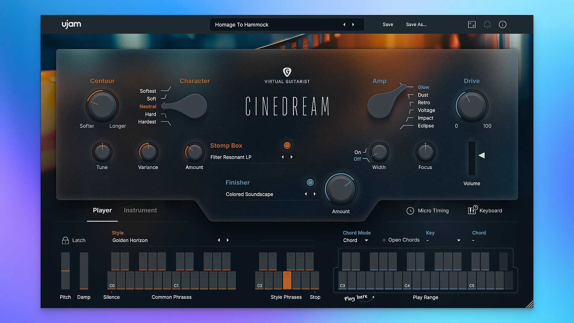 uJAM Virtual Guitarist CINEDREAM