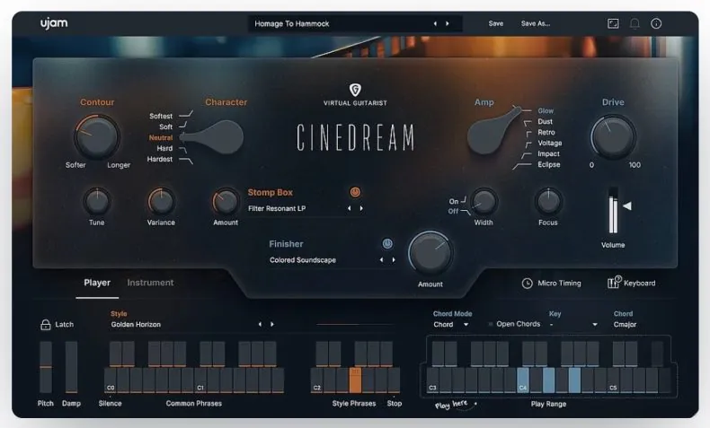 uJAM Virtual Guitarist CINEDREAM