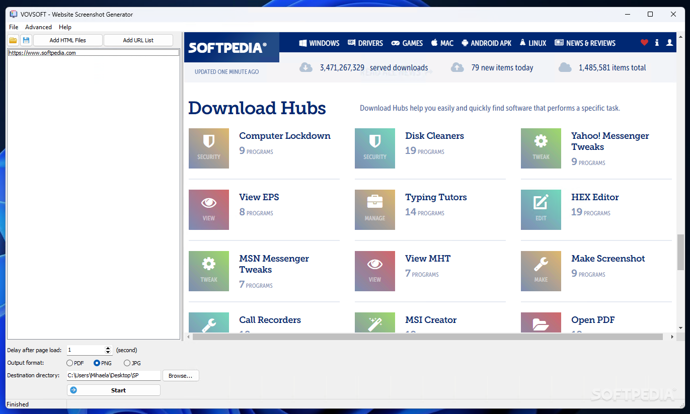 VovSoft Website Screenshot Generator 2026