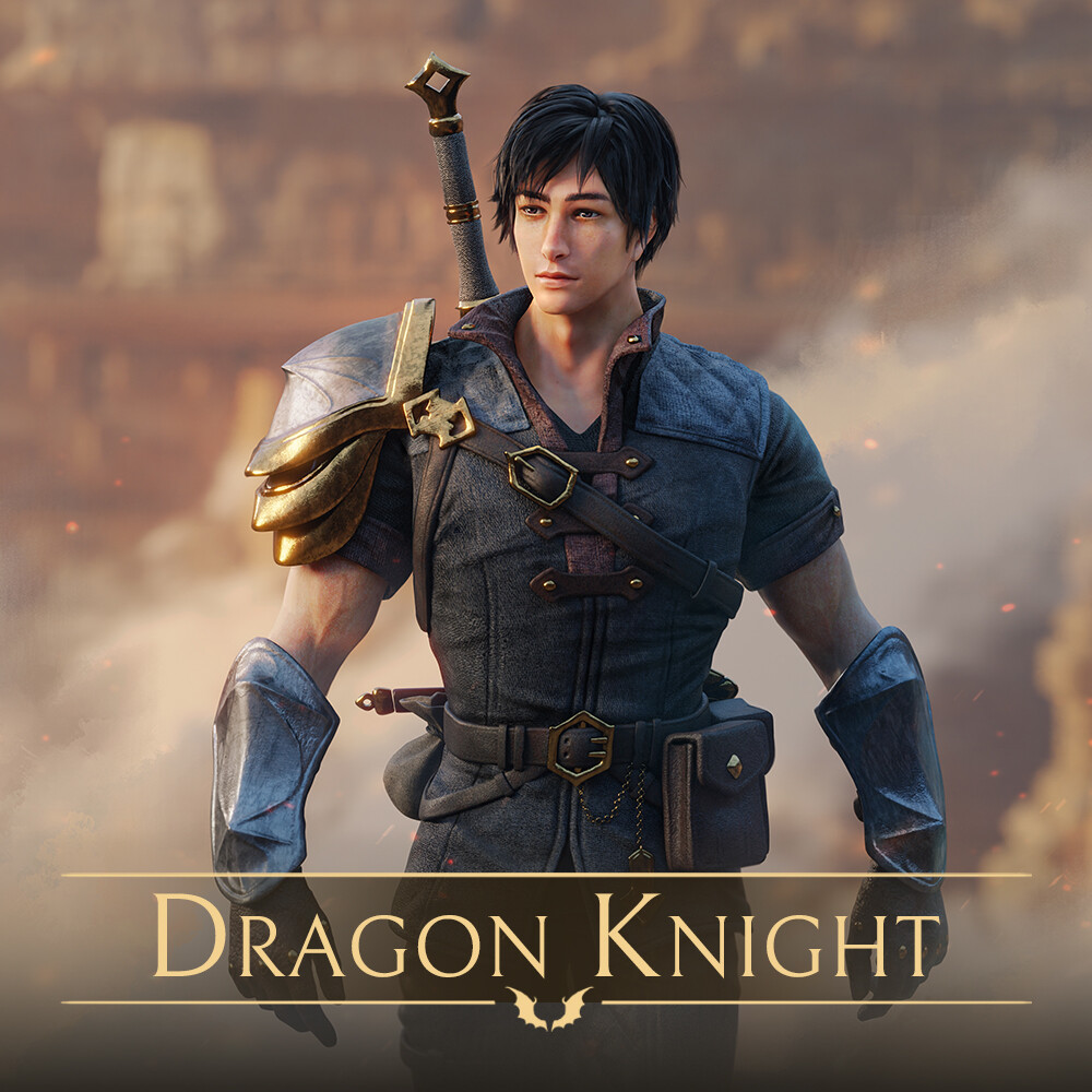 ArtStation – One More Box Studio – Dragon Knight – 3D Character for Concept Art [Blend, FBX] 