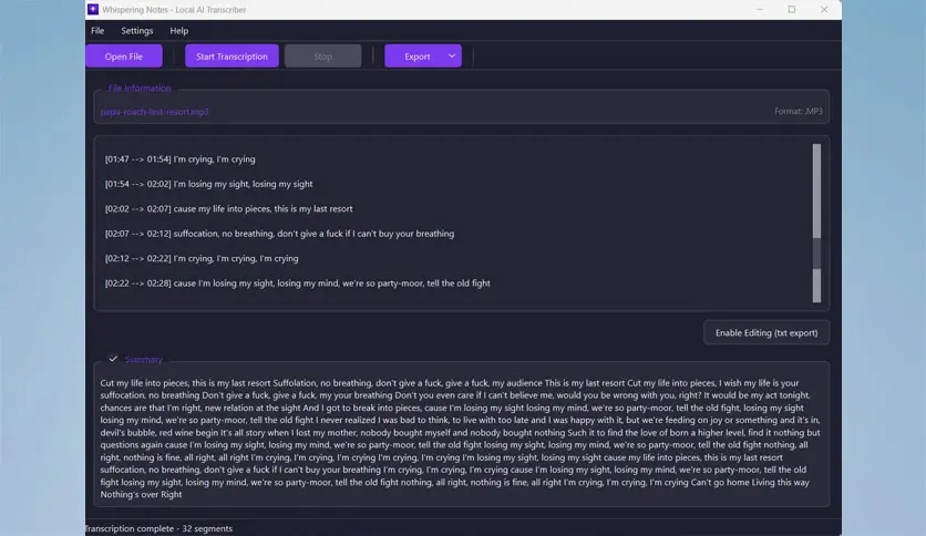 Whispering Notes AI 2026
