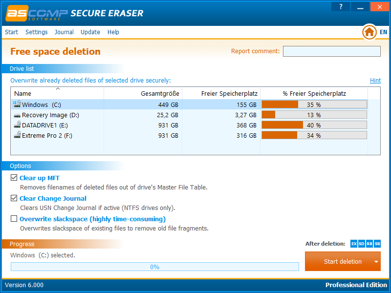ASCOMP Secure Eraser Professional 2026
